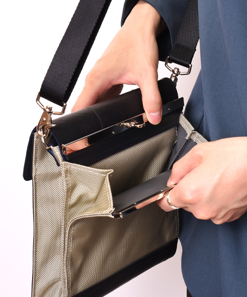 キスロックスクエアショルダーバッグ | 日本職人が作るメンズ トート