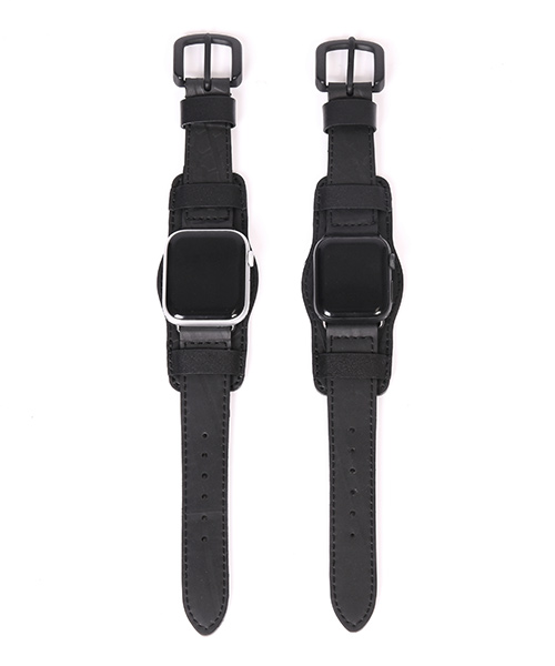 Anne ★黒×ホワイトのステッチお洒落なApple Watchバンド Anne Klein☆黒×ホワイトのステッチお洒落なApple Watchバンド