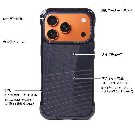 iPhoneケース【総合案内所】 TUBE iPhone case for 17【オンライン限定】 | 日本職人が作るメンズ